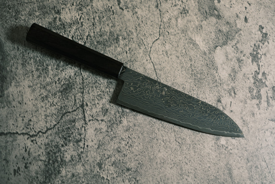 Hatsukokoro Ryuhyo SG2 Damascus Santoku 180mm