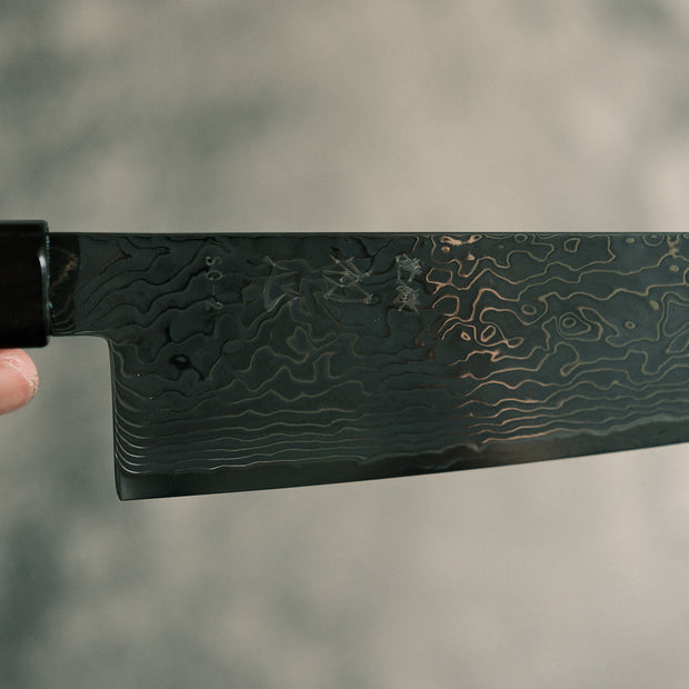 Hatsukokoro Ryuhyo SG2 Damascus Santoku 180mm