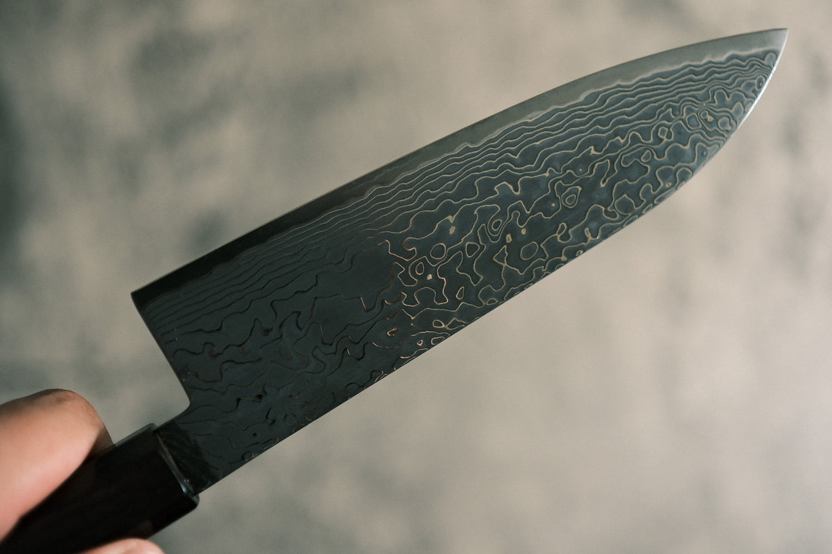 Hatsukokoro Ryuhyo SG2 Damascus Santoku 180mm