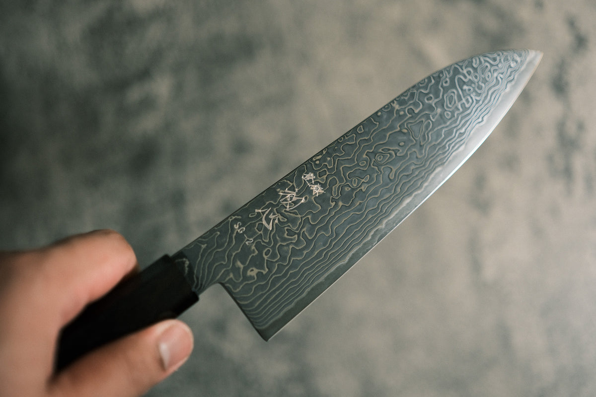 Hatsukokoro Ryuhyo SG2 Damascus Santoku 180mm