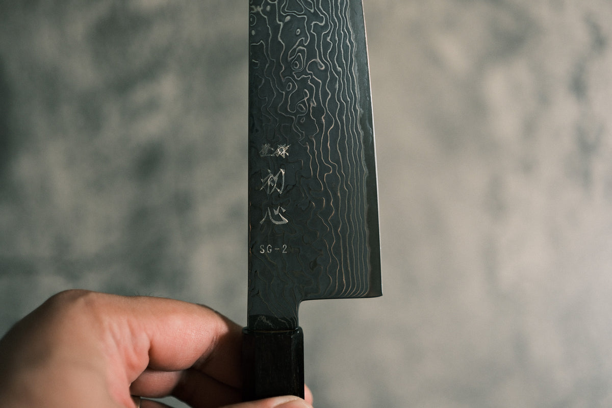 Hatsukokoro Ryuhyo SG2 Damascus Santoku 180mm
